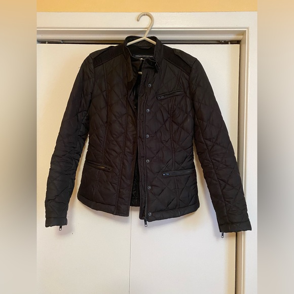 French Connection Black Quilted Jacket - Picture 1 of 4